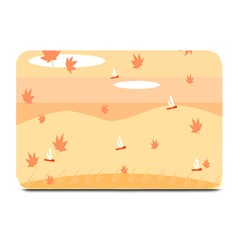 Dragonfly Leaf Orange Plate Mats by Mariart