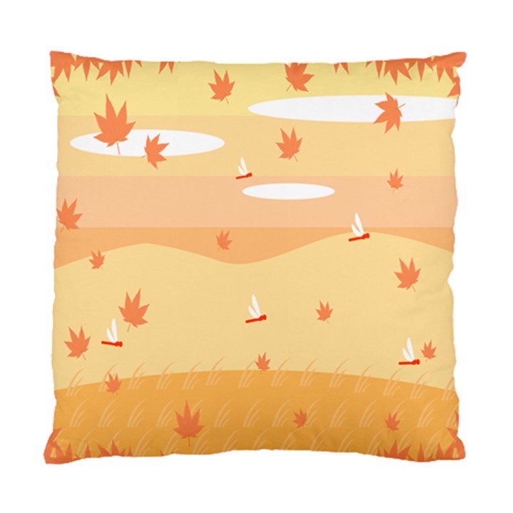 Dragonfly Leaf Orange Standard Cushion Case (Two Sides)