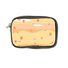 Dragonfly Leaf Orange Coin Purse by Mariart