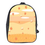 Dragonfly Leaf Orange School Bags(Large)  Front