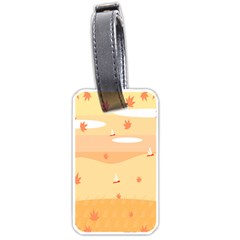 Dragonfly Leaf Orange Luggage Tags (one Side)  by Mariart