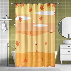 Dragonfly Leaf Orange Shower Curtain 48  X 72  (small)  by Mariart