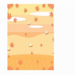 Dragonfly Leaf Orange Large Garden Flag (two Sides) by Mariart