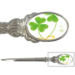 Flower Floralleaf Green Reboon Letter Openers by Mariart