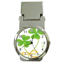 Flower Floralleaf Green Reboon Money Clip Watches by Mariart