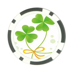 Flower Floralleaf Green Reboon Poker Chip Card Guard by Mariart