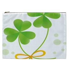 Flower Floralleaf Green Reboon Cosmetic Bag (xxl)  by Mariart