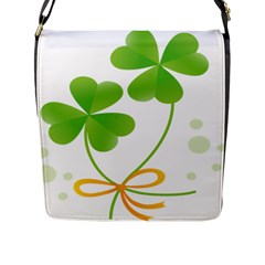 Flower Floralleaf Green Reboon Flap Messenger Bag (l)  by Mariart