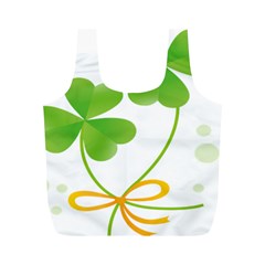 Flower Floralleaf Green Reboon Full Print Recycle Bags (m)  by Mariart