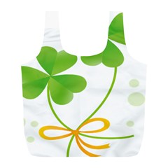 Flower Floralleaf Green Reboon Full Print Recycle Bags (l)  by Mariart