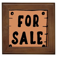 For Sale Sign Black Brown Framed Tiles by Mariart