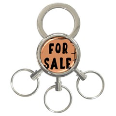 For Sale Sign Black Brown 3-ring Key Chains by Mariart