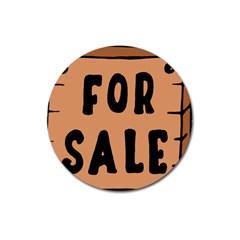 For Sale Sign Black Brown Magnet 3  (round)