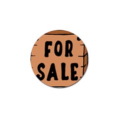 For Sale Sign Black Brown Golf Ball Marker by Mariart