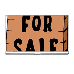 For Sale Sign Black Brown Business Card Holders by Mariart