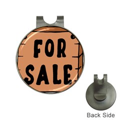 For Sale Sign Black Brown Hat Clips With Golf Markers by Mariart