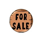 For Sale Sign Black Brown Hat Clip Ball Marker Front