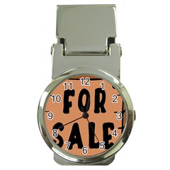 For Sale Sign Black Brown Money Clip Watches by Mariart