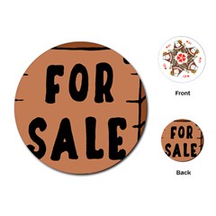 For Sale Sign Black Brown Playing Cards (round)  by Mariart