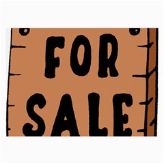 For Sale Sign Black Brown Large Glasses Cloth by Mariart