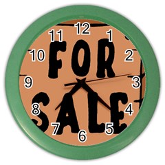 For Sale Sign Black Brown Color Wall Clocks by Mariart