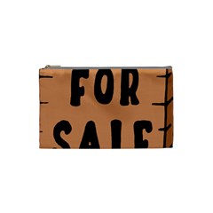 For Sale Sign Black Brown Cosmetic Bag (small)  by Mariart