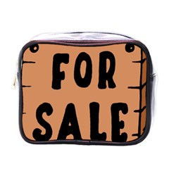 For Sale Sign Black Brown Mini Toiletries Bags by Mariart