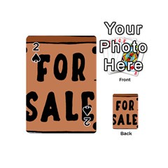 For Sale Sign Black Brown Playing Cards 54 (mini)  by Mariart