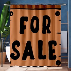 For Sale Sign Black Brown Shower Curtain 60  X 72  (medium)  by Mariart