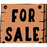 For Sale Sign Black Brown Deluxe Canvas 14  x 11  14  x 11  x 1.5  Stretched Canvas