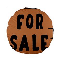 For Sale Sign Black Brown Standard 15  Premium Round Cushions by Mariart