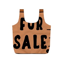 For Sale Sign Black Brown Full Print Recycle Bags (s)  by Mariart