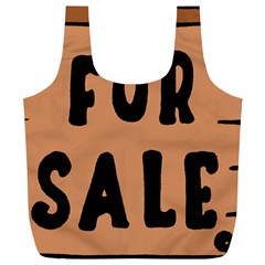 For Sale Sign Black Brown Full Print Recycle Bags (l)  by Mariart