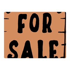 For Sale Sign Black Brown Double Sided Flano Blanket (mini)  by Mariart