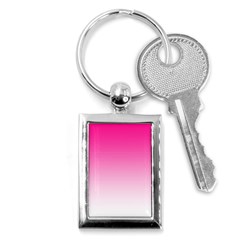 Gradients Pink White Key Chains (rectangle)  by Mariart