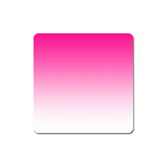 Gradients Pink White Square Magnet