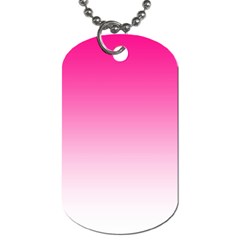 Gradients Pink White Dog Tag (one Side)