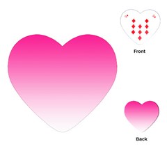 Gradients Pink White Playing Cards (heart)  by Mariart