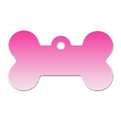 Gradients Pink White Dog Tag Bone (one Side) by Mariart