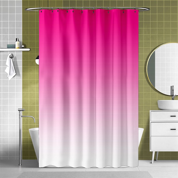 Gradients Pink White Shower Curtain 48  x 72  (Small) 