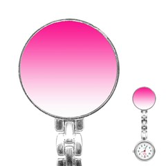 Gradients Pink White Stainless Steel Nurses Watch by Mariart