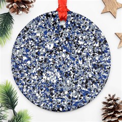 Electric Blue Blend Stone Glass Ornament (round) by Mariart