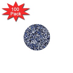 Electric Blue Blend Stone Glass 1  Mini Buttons (100 Pack)  by Mariart