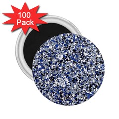 Electric Blue Blend Stone Glass 2 25  Magnets (100 Pack)  by Mariart