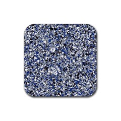 Electric Blue Blend Stone Glass Rubber Coaster (square)  by Mariart