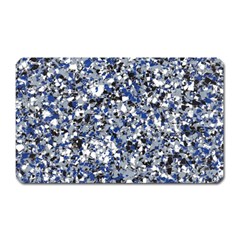 Electric Blue Blend Stone Glass Magnet (rectangular) by Mariart