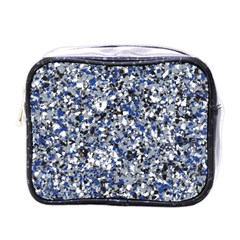 Electric Blue Blend Stone Glass Mini Toiletries Bags