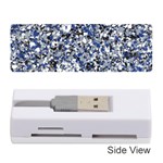 Electric Blue Blend Stone Glass Memory Card Reader (Stick)  Front