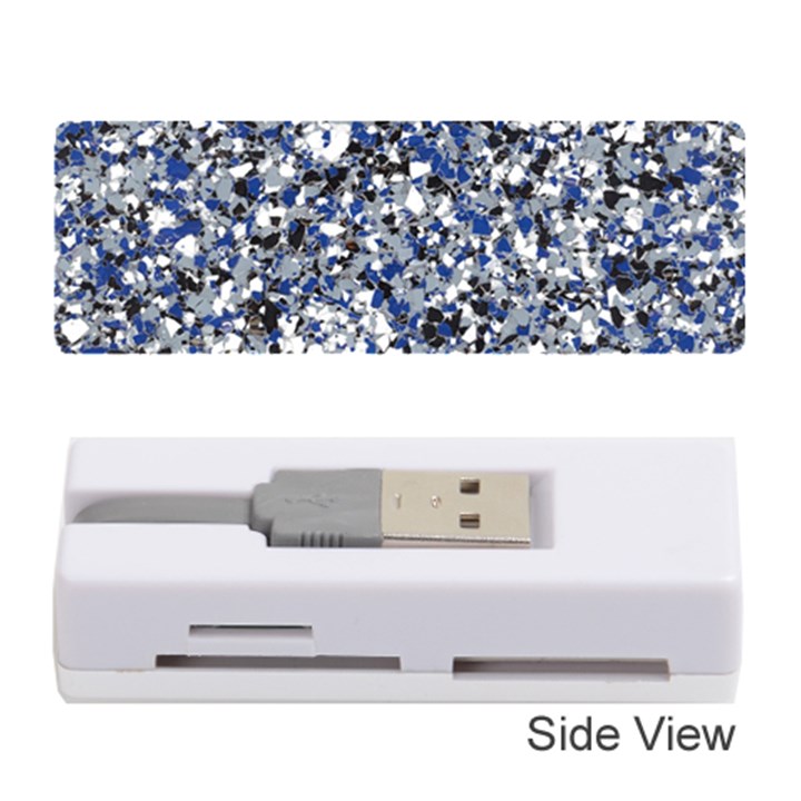 Electric Blue Blend Stone Glass Memory Card Reader (Stick) 