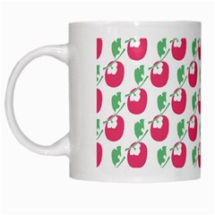 Fruit Pink Green Mangosteen White Mugs by Mariart